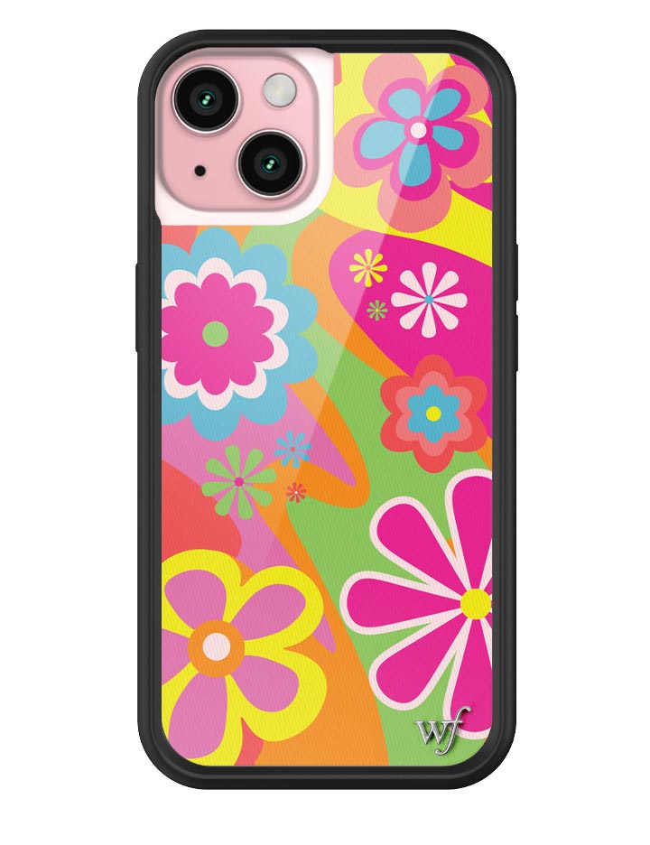 Flower Power Retro Floral iPhone Case with Pink Details - Image 7