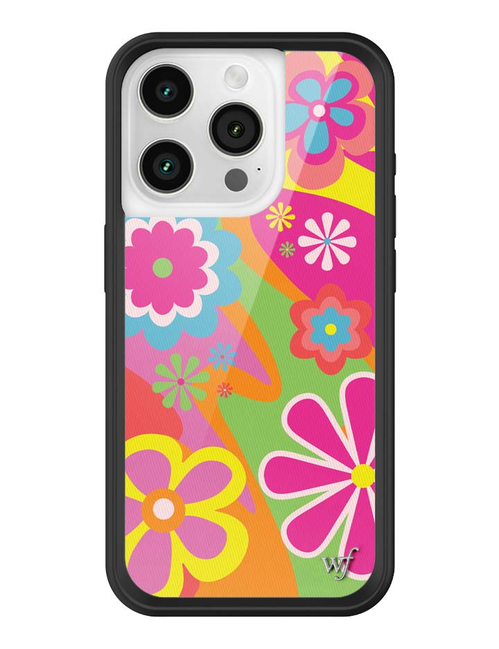 Flower Power Retro Floral iPhone Case with Pink Details - Image 5