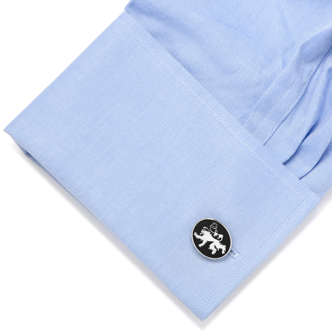 Game of Thrones House Lannister Lion Oval Silver Cufflinks - Image 3