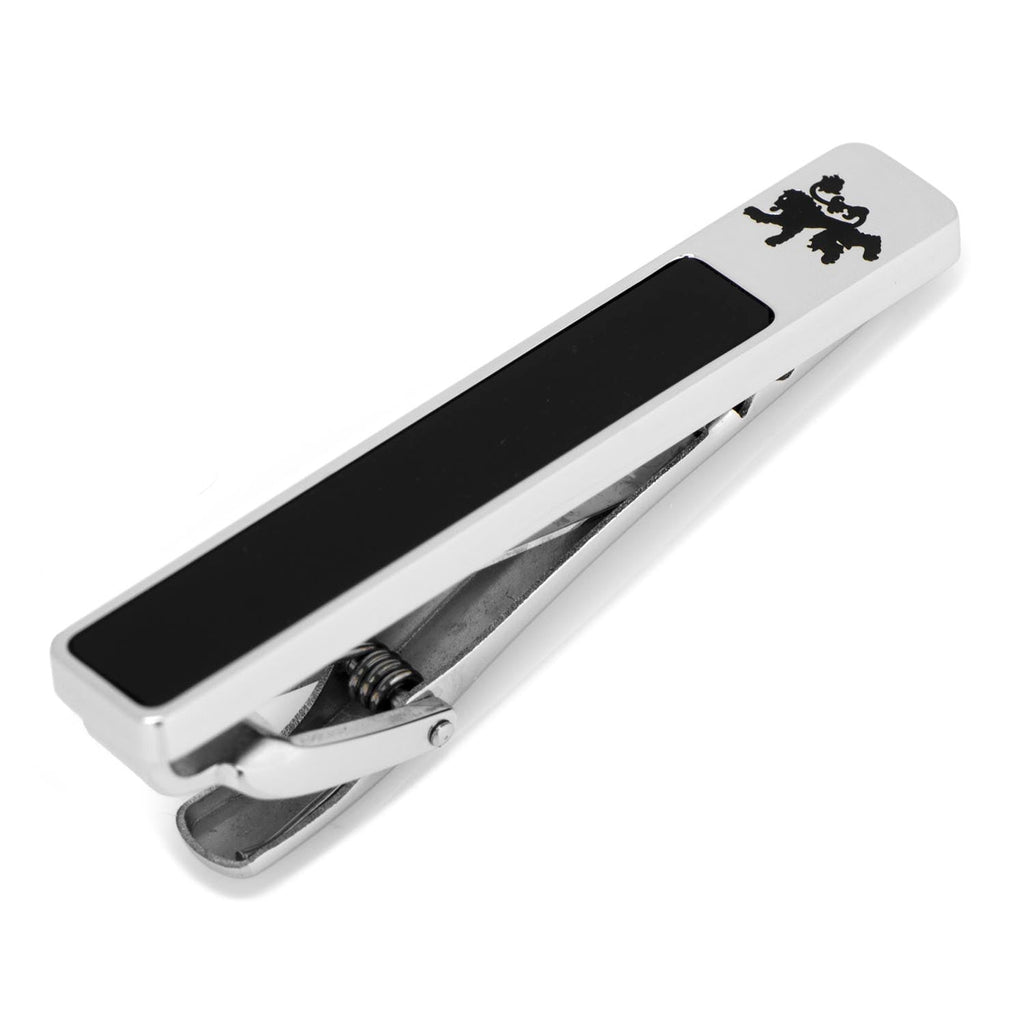 Game of Thrones Lannister Lion Onyx Stainless Steel Tie Clip