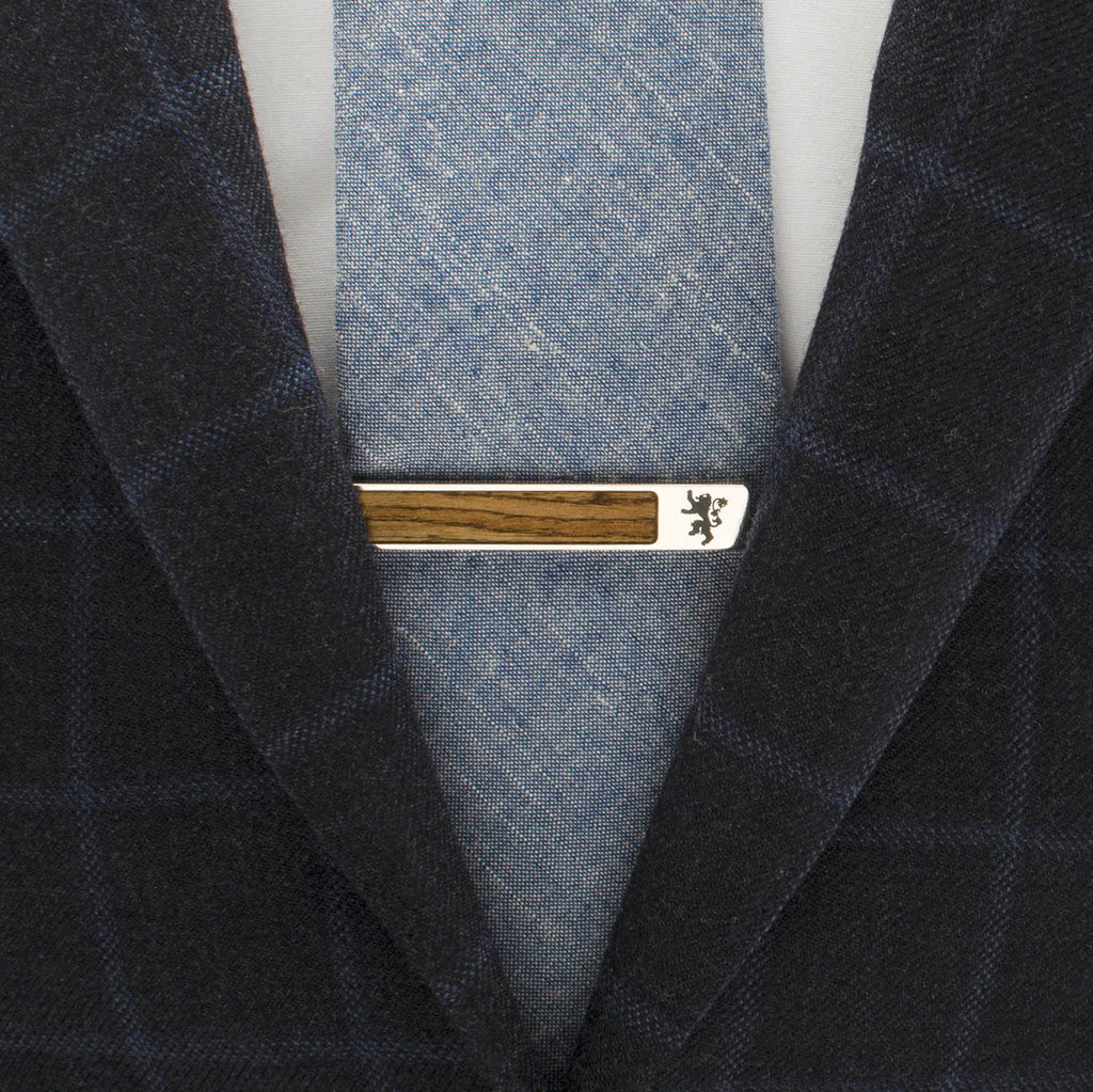 Lannister Inlaid Wood Tie Clip for Men - Image 2