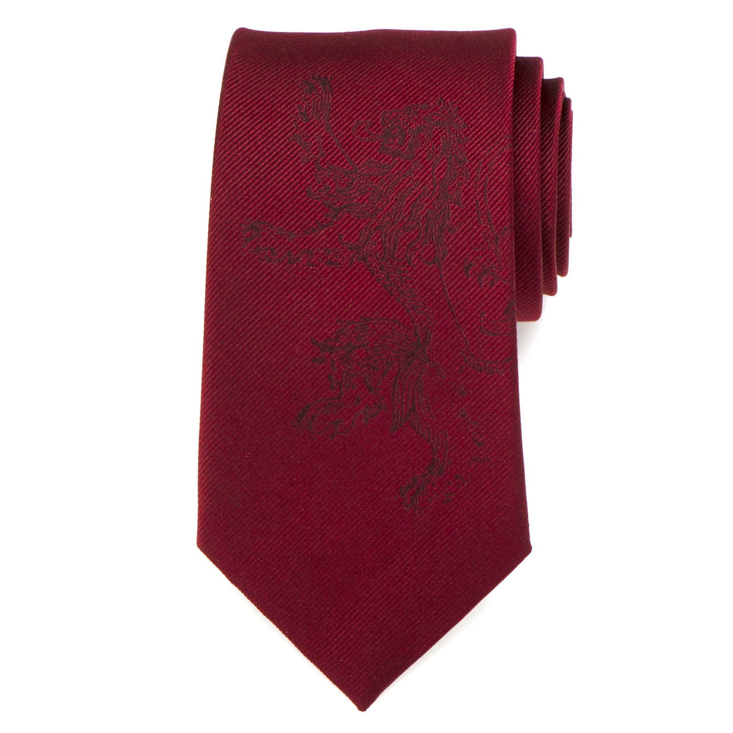 Game of Thrones Lannister Lion Silk Necktie in Rich Red - Image 3