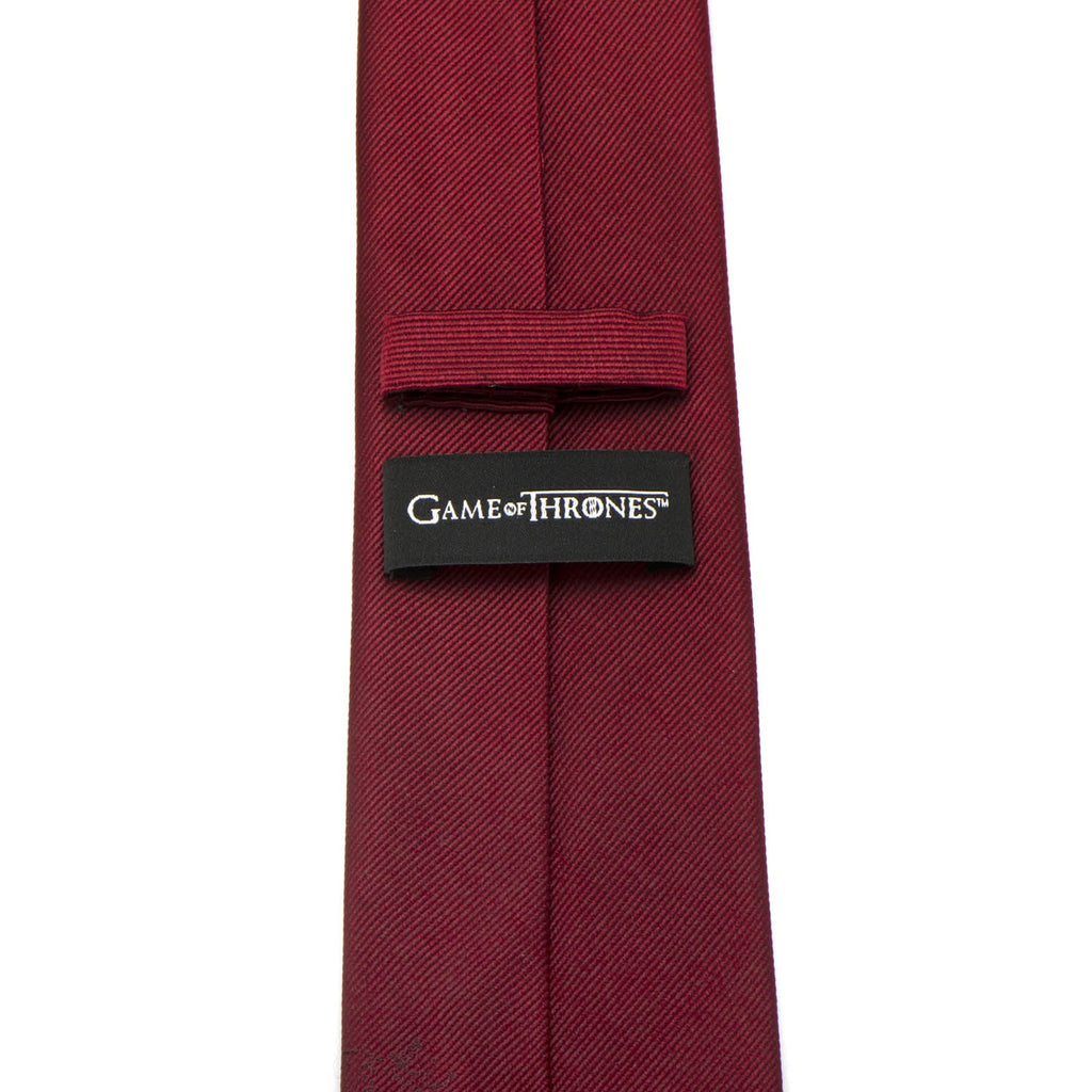 Game of Thrones Lannister Lion Silk Necktie in Rich Red - Image 4