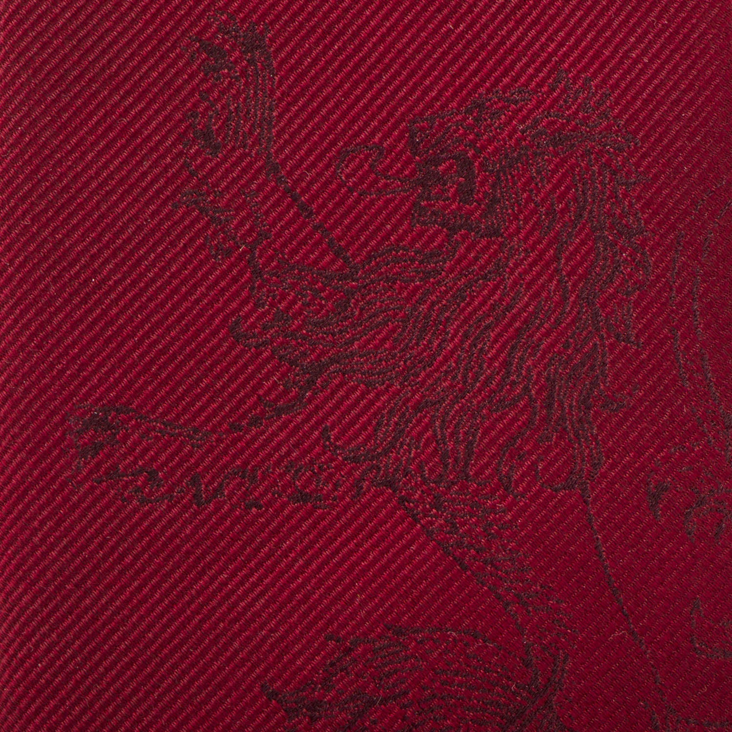 Game of Thrones Lannister Lion Silk Necktie in Rich Red - Image 5