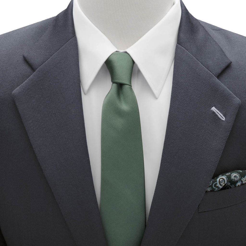 Game of Thrones House Stark Direwolf Sigil Green Silk Tie