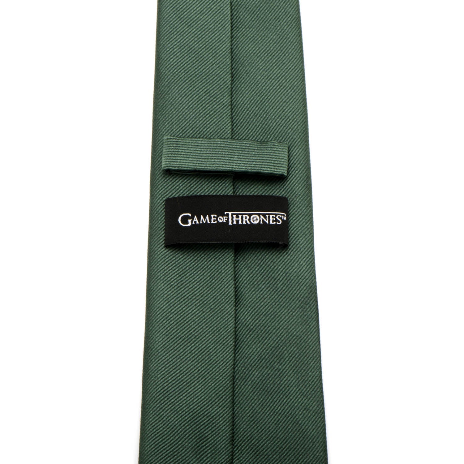 Game of Thrones House Stark Direwolf Sigil Green Silk Tie