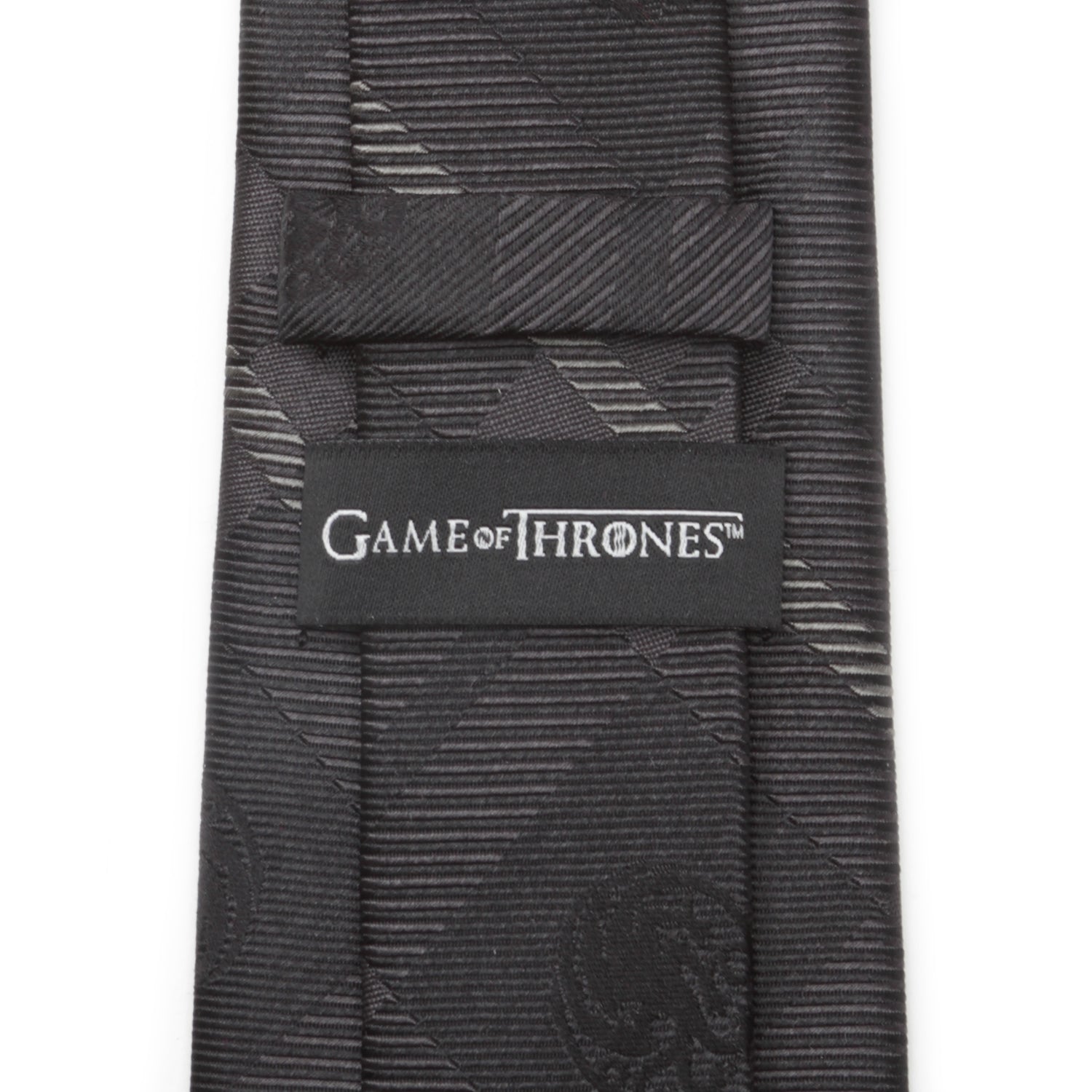 Game of Thrones House Targaryen Black and Gray Plaid Silk Tie - Image 4