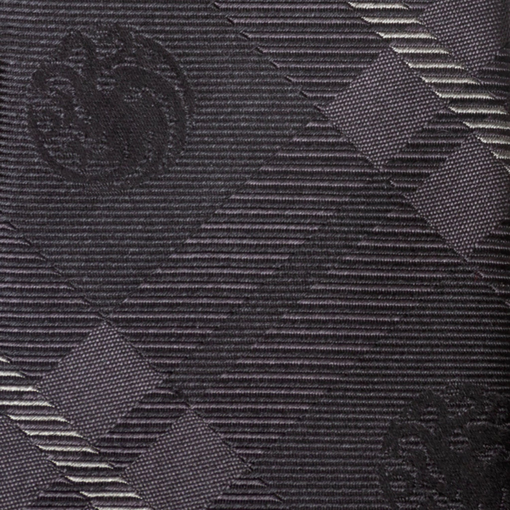 Game of Thrones House Targaryen Black and Gray Plaid Silk Tie - Image 5