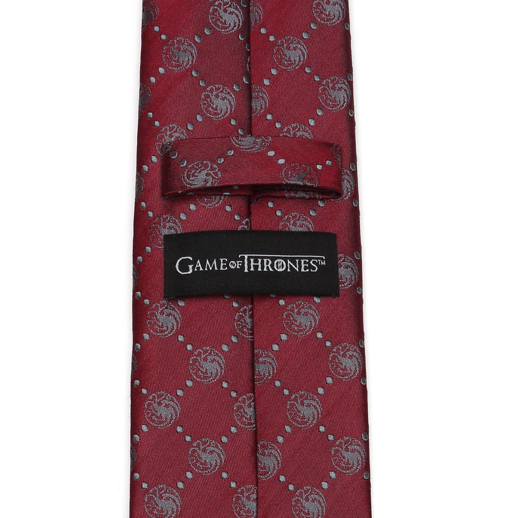 Game of Thrones Targaryen Dragon Silk Tie in Maroon - Image 4