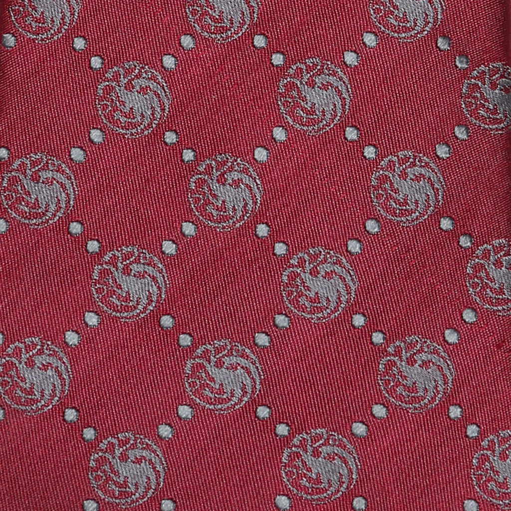 Game of Thrones Targaryen Dragon Silk Tie in Maroon - Image 5
