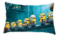 Multi Minions character print microfibre filled cushion for children