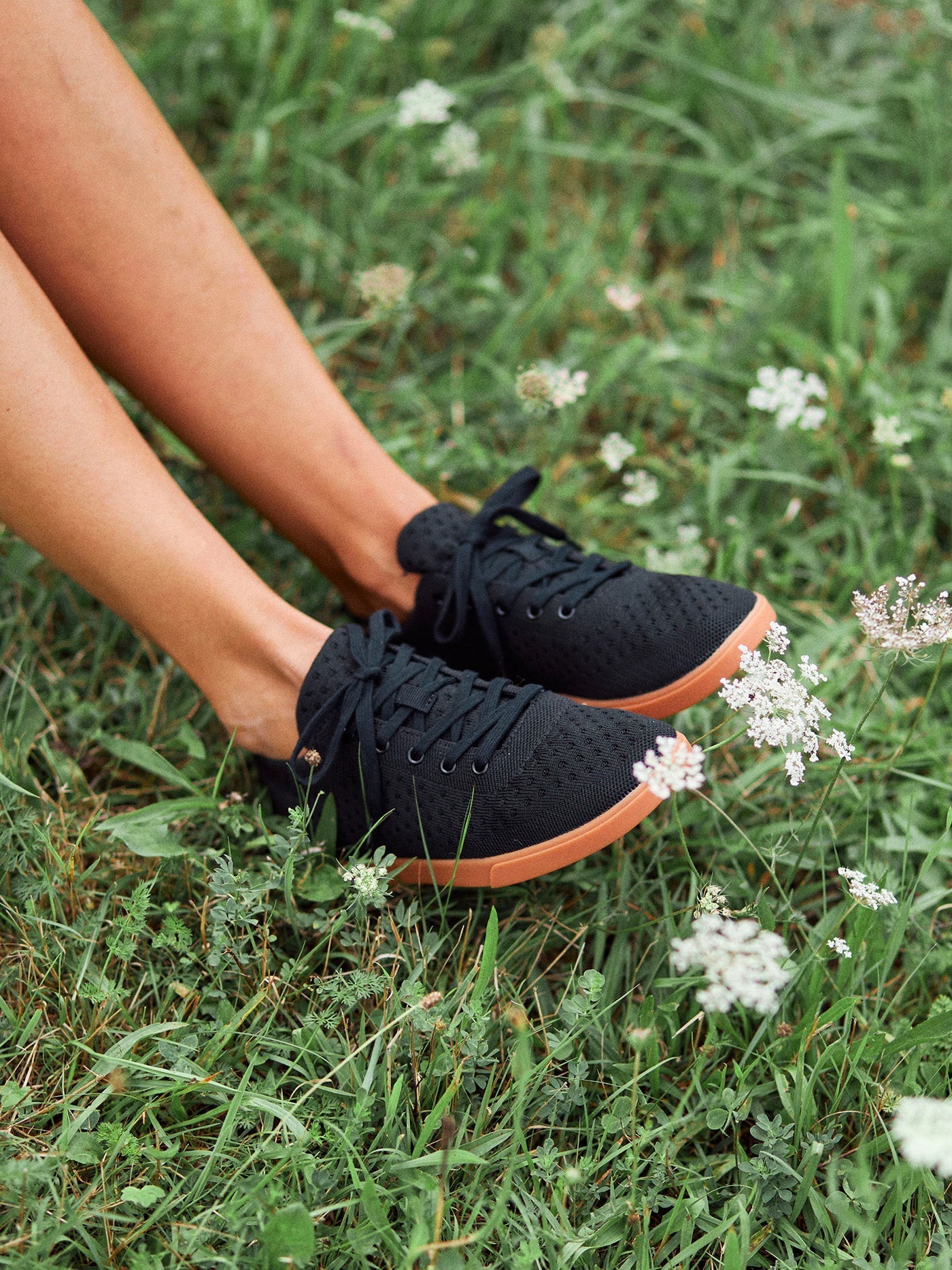Women’s The Zilker Knit Breathable Slip-On Shoes in Black/Gum