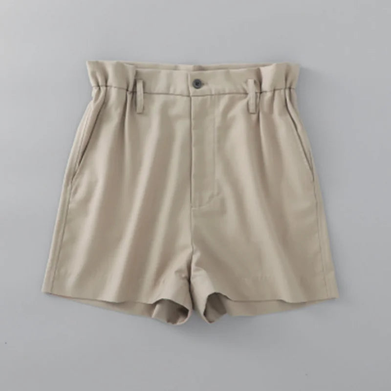 Women's High Waist Wide Leg Shorts with Included Belt - Image 4