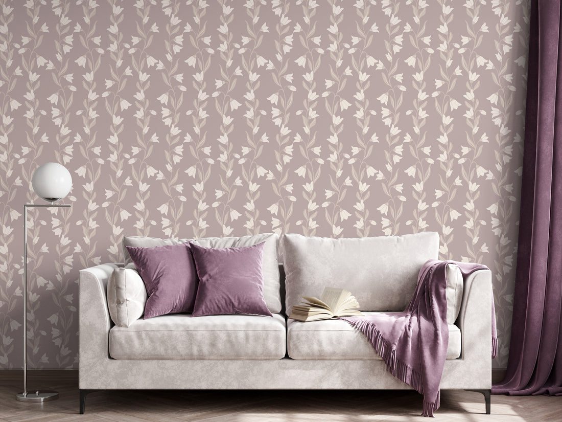 Agatha Floral Botanical Wallpaper - Sage-Green & Off-White