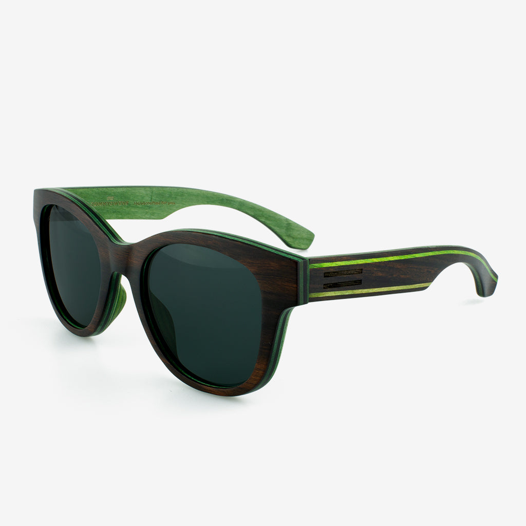 Gasparilla Oversized Wood and Carbon Fiber Sunglasses Unisex
