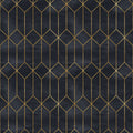 Gatsby Geometric Removable Wallpaper in Navy-Blue and Gold