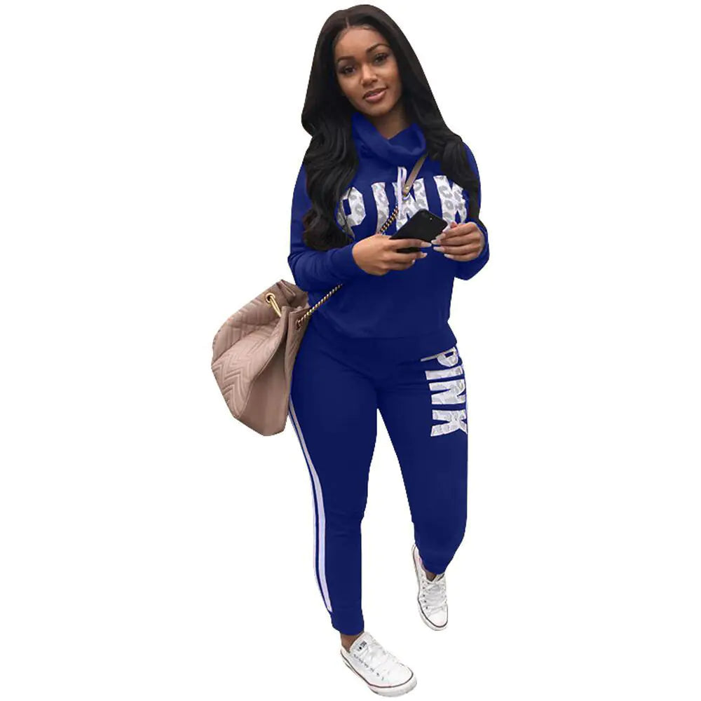 Women's Casual Two-Piece Tracksuit Set with Hooded Top and Joggers - Image 10