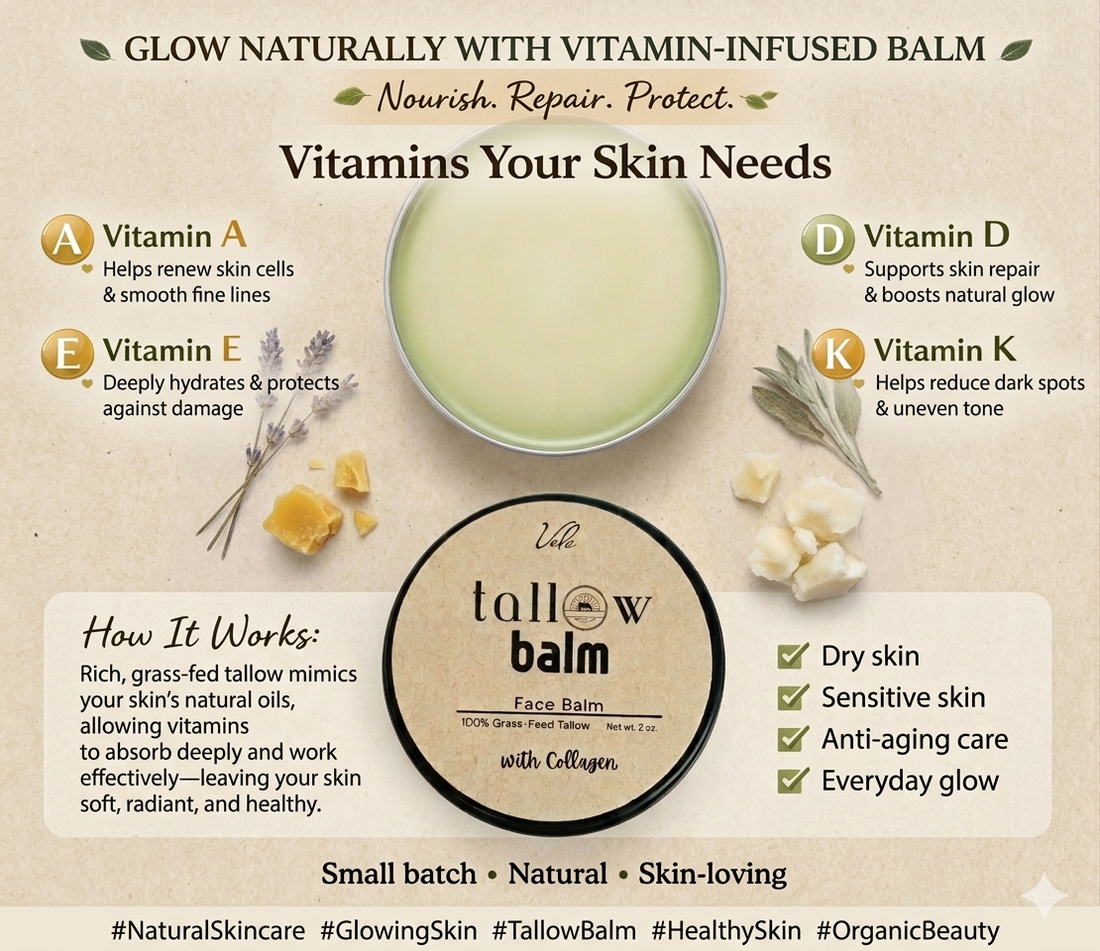 Tallow Balm - Face Balm - 100% Tallow Beef - Scented