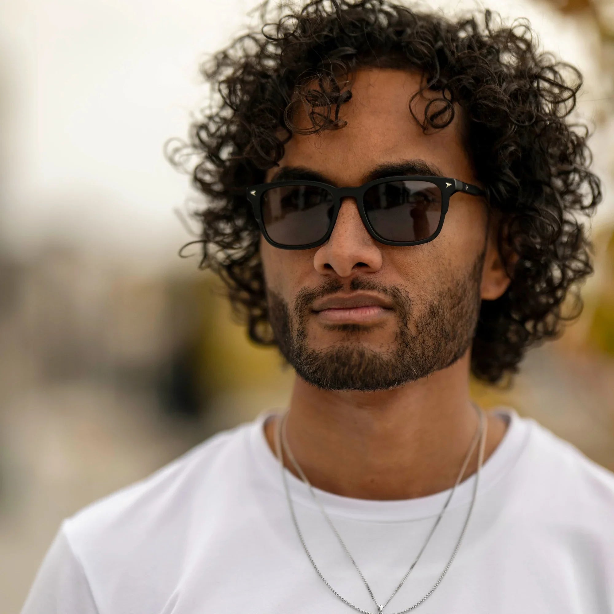 The Brooks Premium Acetate & Stainless Steel Sunglasses in Semi Matte Black