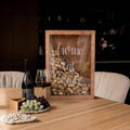 Wooden cat lover wine cork shadow box for home decor