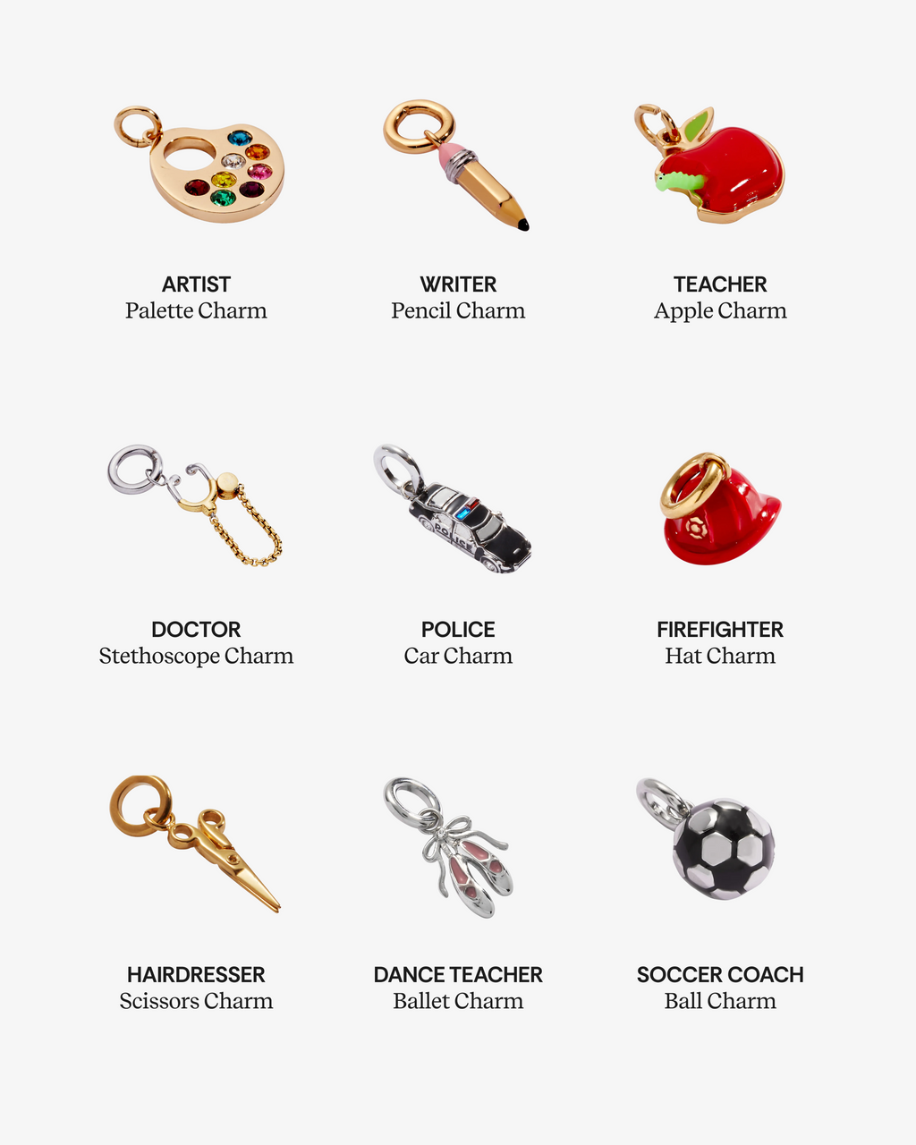Soccer Ball Interchangeable Charm in Polished Silver Stainless Steel