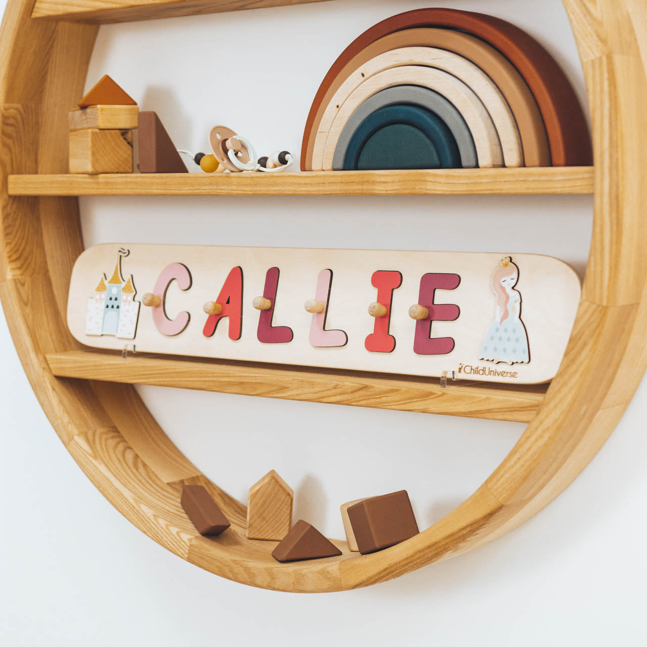 Personalized Princess Name Puzzle - Educational Wooden Name Toy