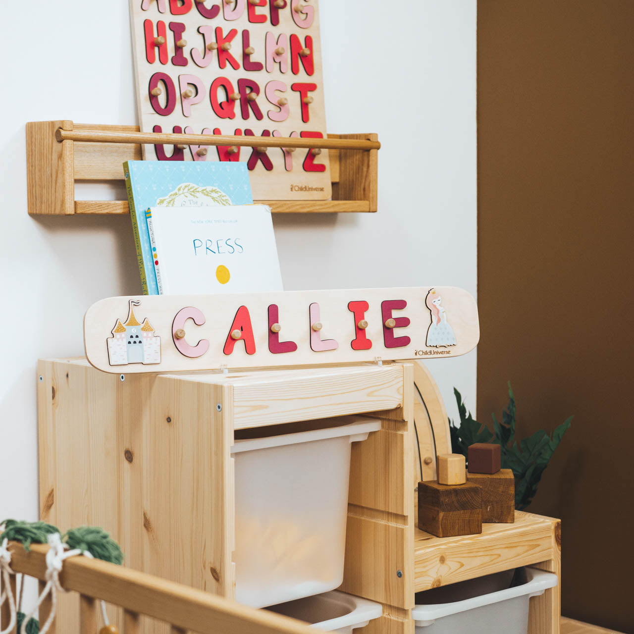 Personalized Princess Name Puzzle - Educational Wooden Name Toy