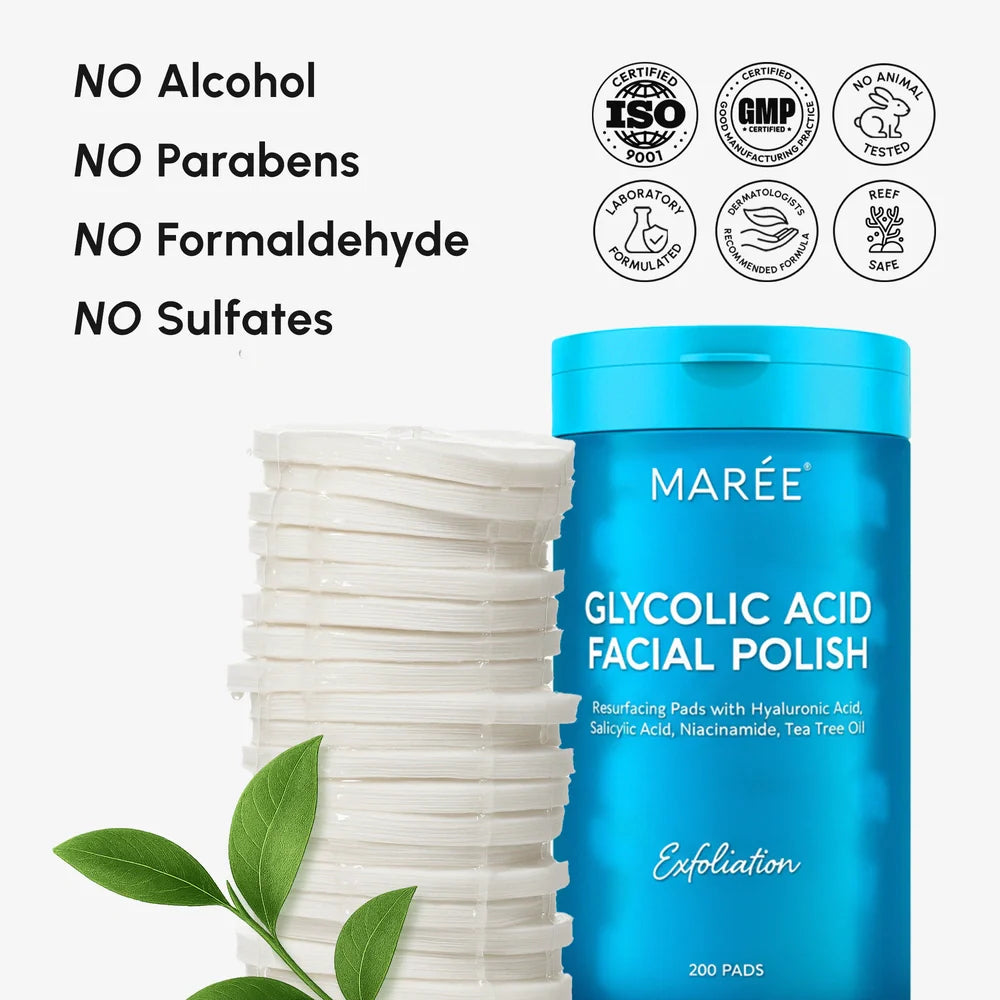 Glycolic Acid Resurfacing Toner Pads 200 Count Facial Polish - Image 10