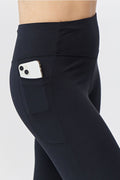 Go Again Women's 21 Inch High-Rise Cropped Leggings in Black - Image 18