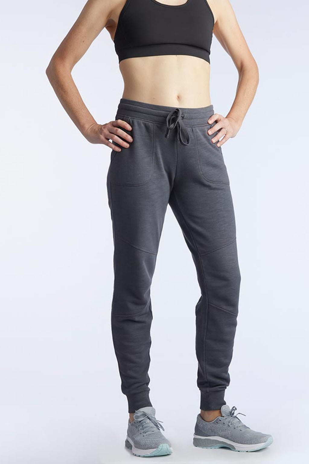 Freasy Women's Athletic Jogger Pants in Charcoal Grey - Image 11