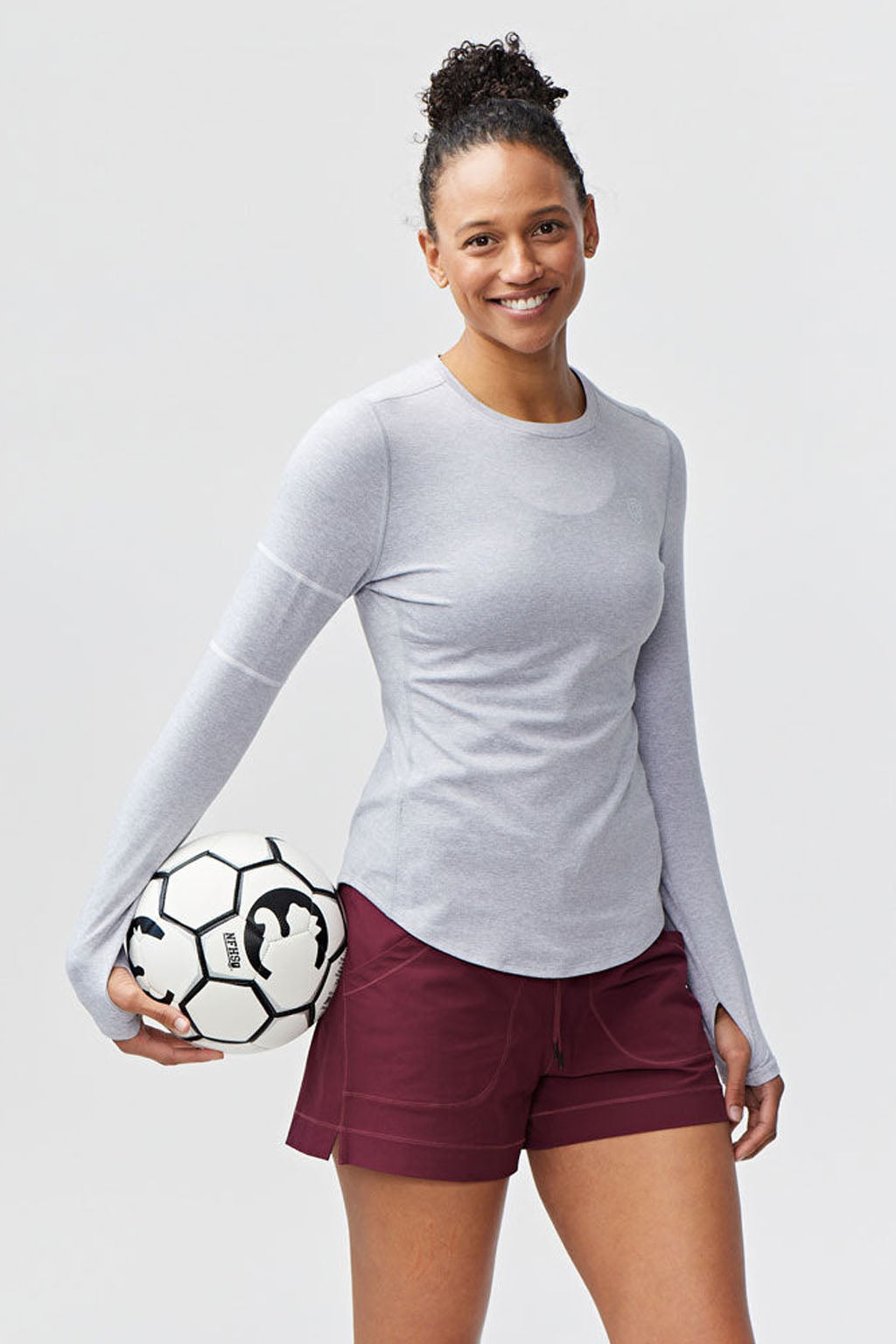 Women's Long Sleeve Performance Workout Top in White - Image 16