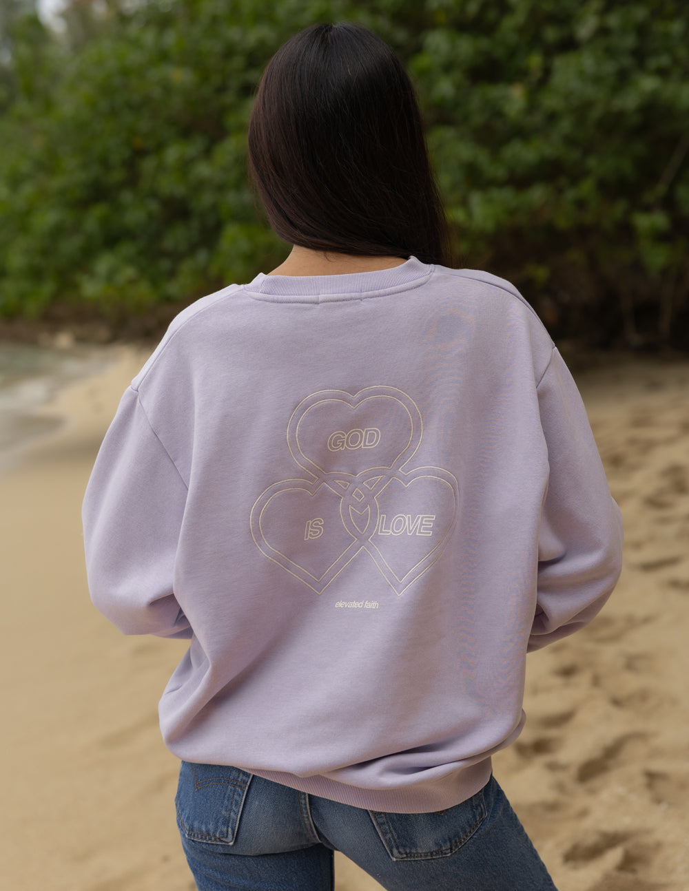 God Is Love Unisex Crewneck - Minimalist Knit Pullover
