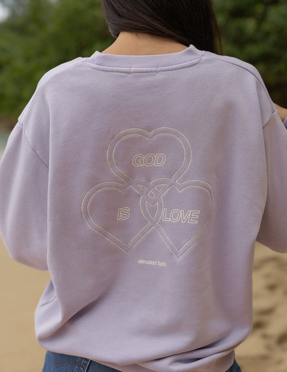 God Is Love Unisex Crewneck - Minimalist Knit Pullover