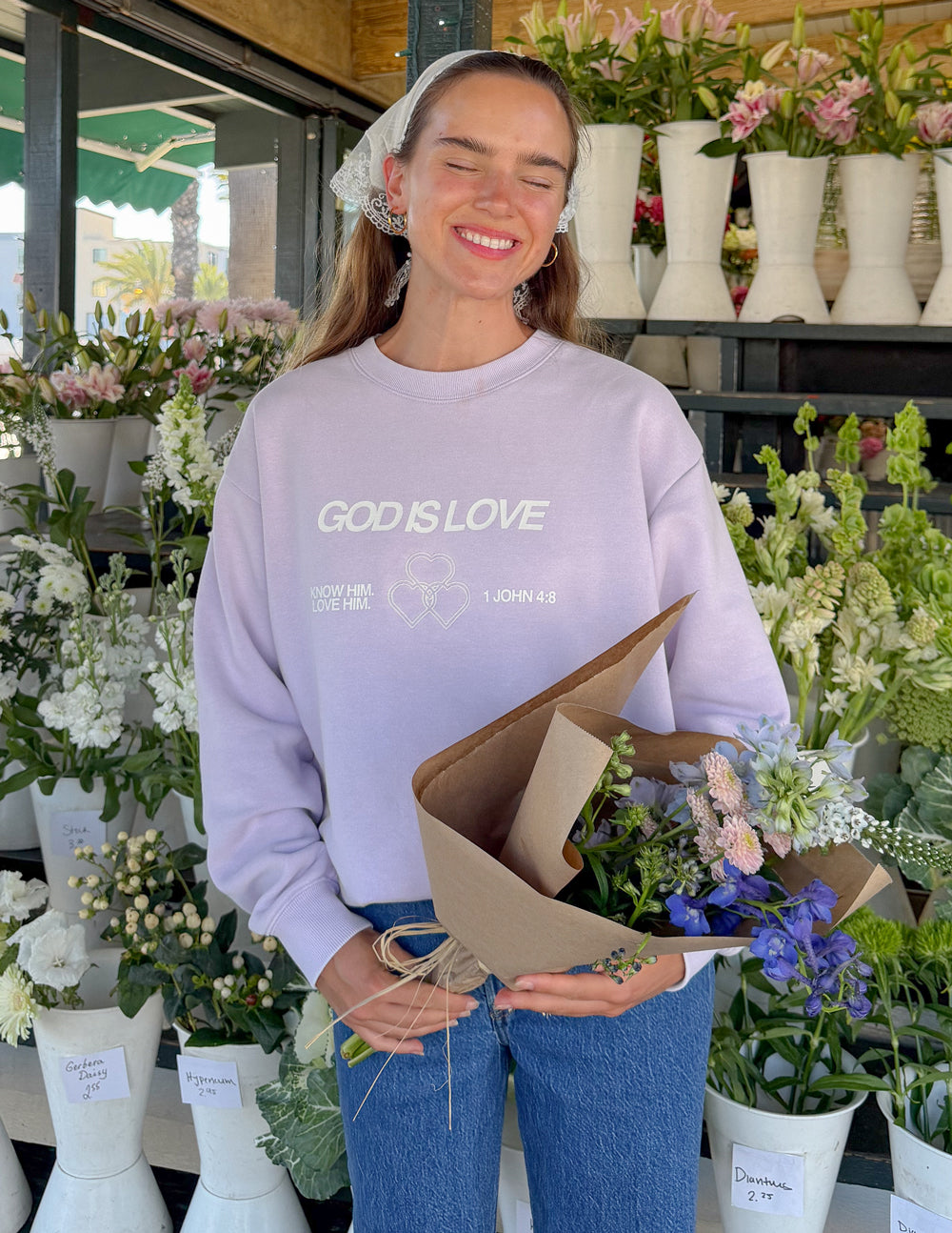 God Is Love Unisex Crewneck - Minimalist Knit Pullover