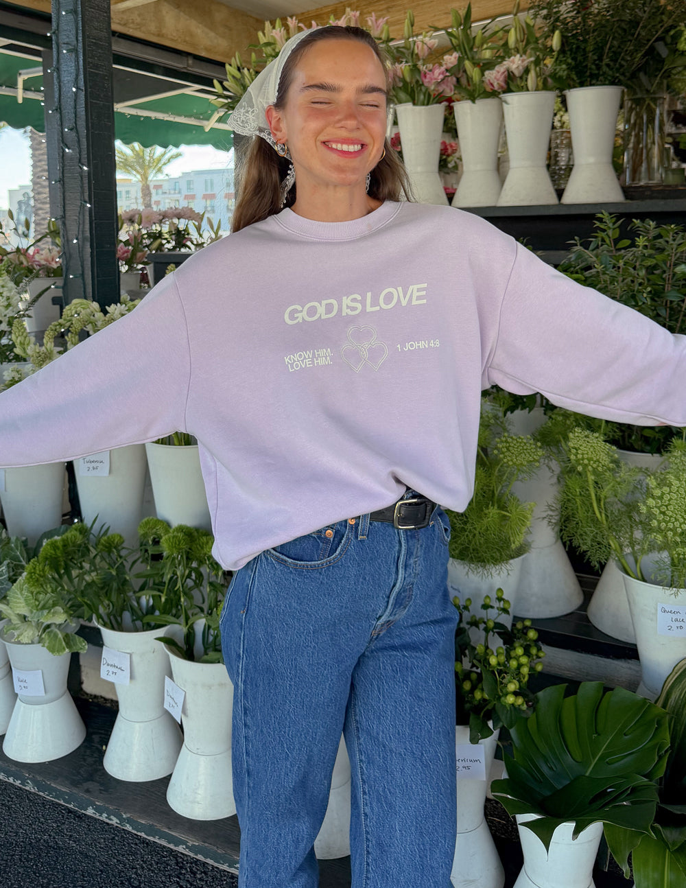 God Is Love Unisex Crewneck - Minimalist Knit Pullover