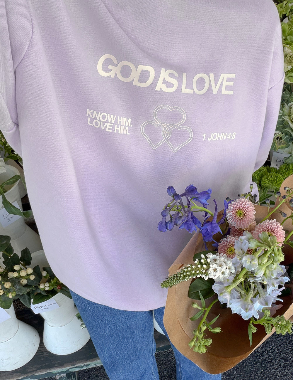God Is Love Unisex Crewneck - Minimalist Knit Pullover