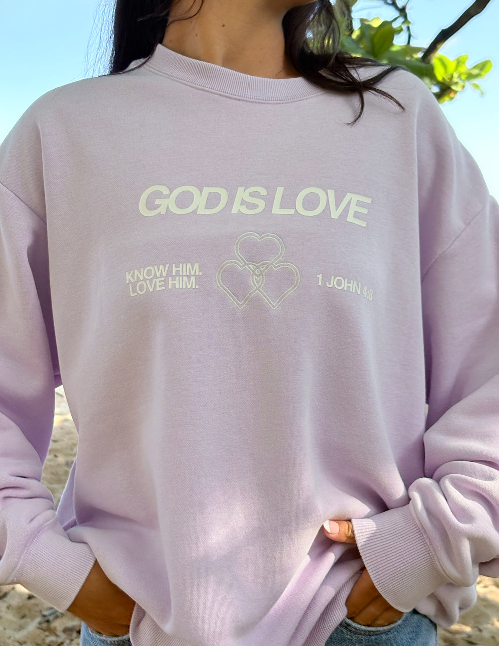 God Is Love Unisex Crewneck - Minimalist Knit Pullover