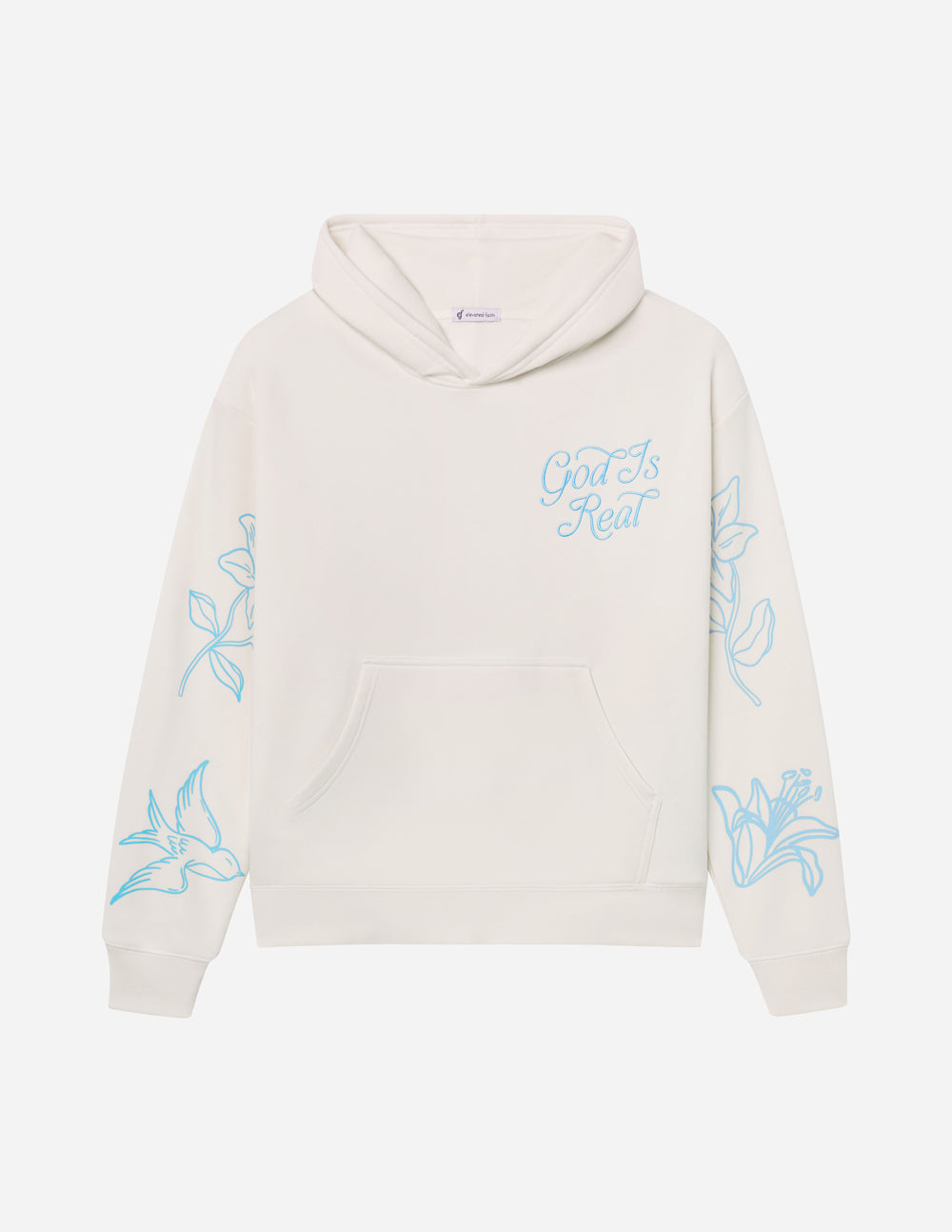 God Is Real Unisex Cotton Hoodie - Relaxed Fit Streetwear