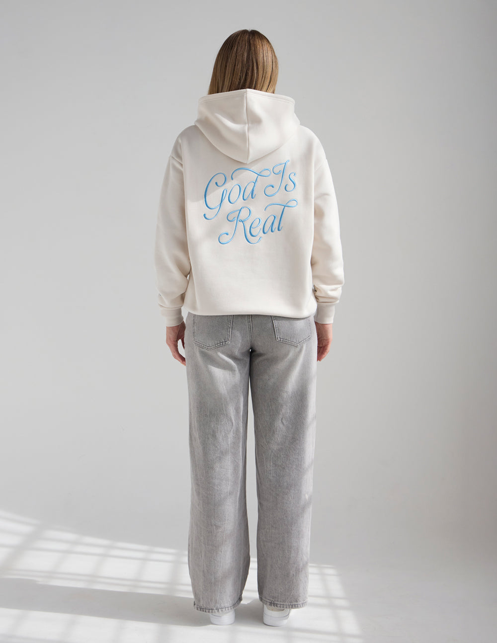 God Is Real Unisex Cotton Hoodie - Relaxed Fit Streetwear