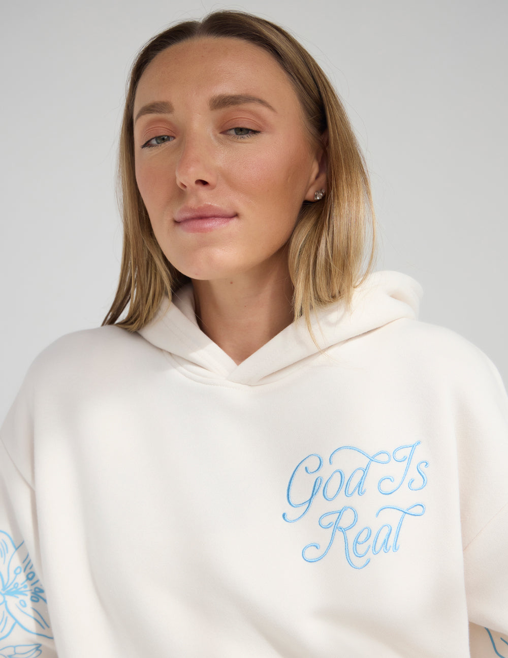 God Is Real Unisex Cotton Hoodie - Relaxed Fit Streetwear