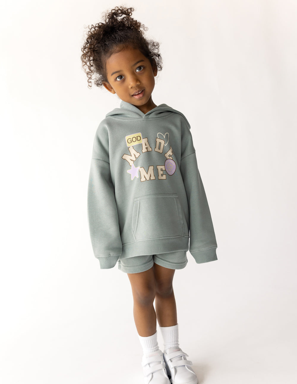 God Made Me Kids Hoodie - Soft & Cozy Oversized Pullover