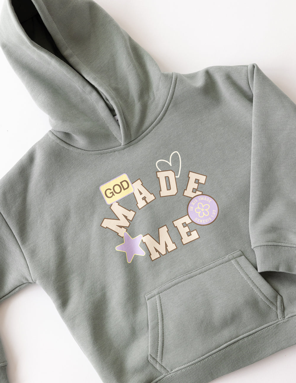 God Made Me Kids Hoodie - Soft & Cozy Oversized Pullover