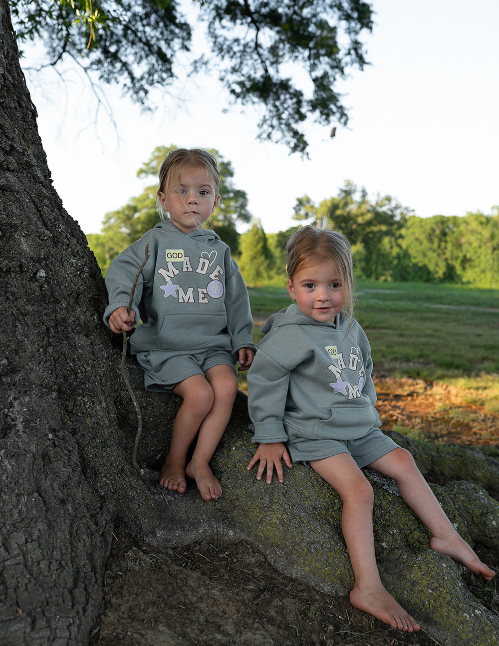 God Made Me Kids Hoodie - Soft & Cozy Oversized Pullover