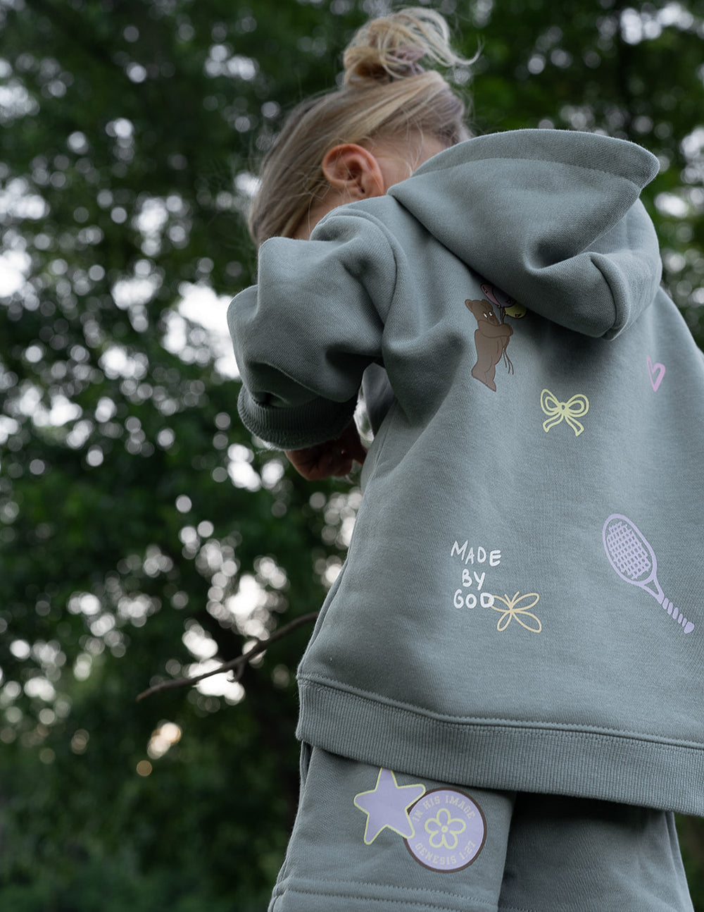 God Made Me Kids Hoodie - Soft & Cozy Oversized Pullover