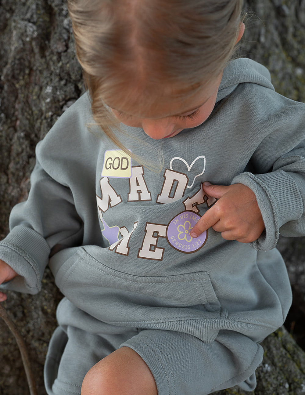 God Made Me Kids Hoodie - Soft & Cozy Oversized Pullover