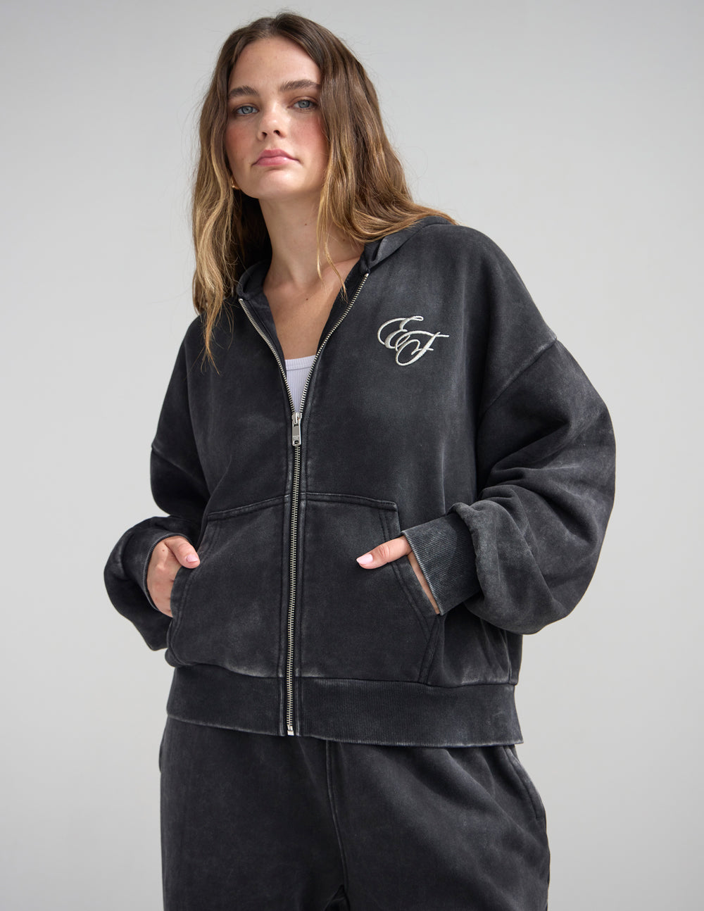 Full-Zip Cotton Hoodie