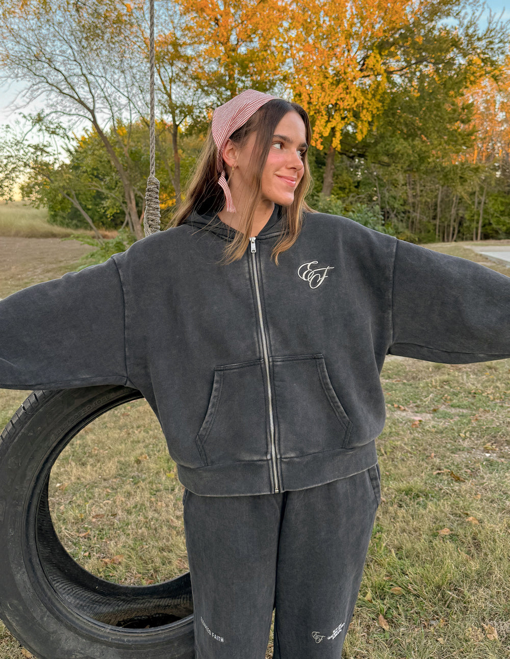 Full-Zip Cotton Hoodie