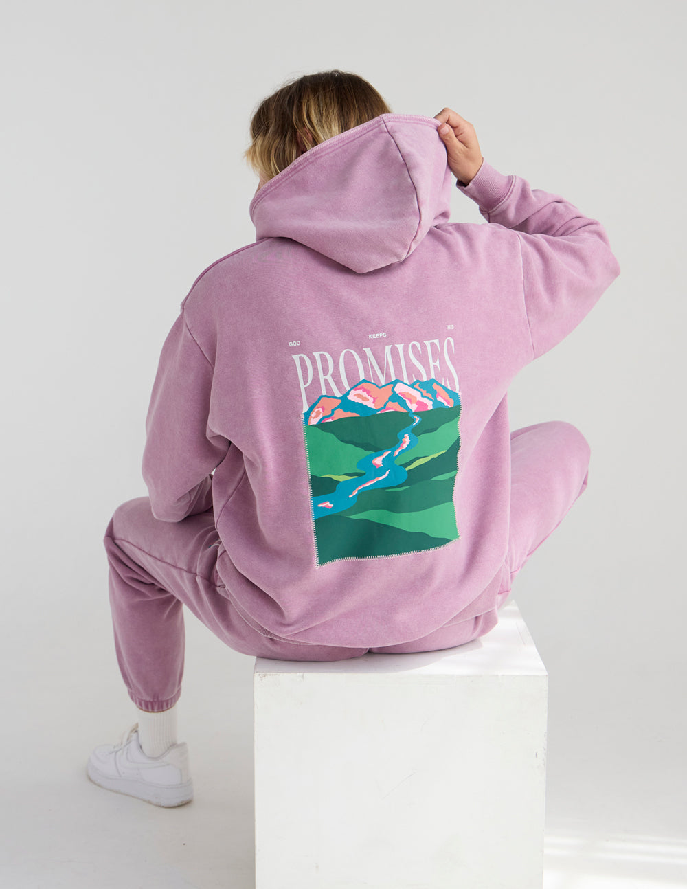 God's Promises Unisex Hoodie in Purple and Mauve