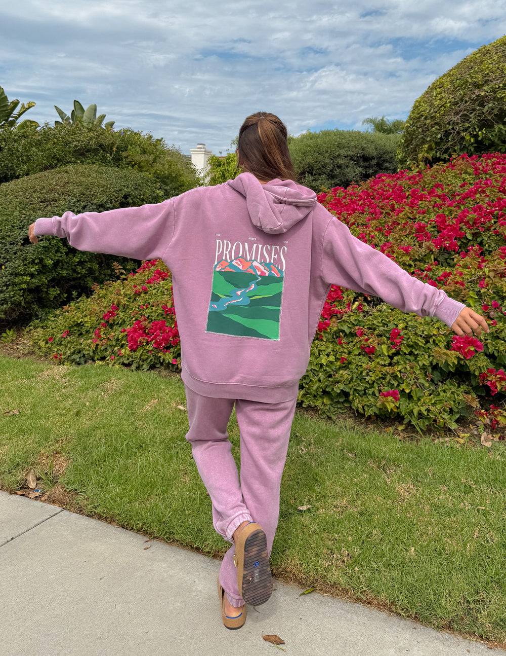 God's Promises Unisex Hoodie in Purple and Mauve