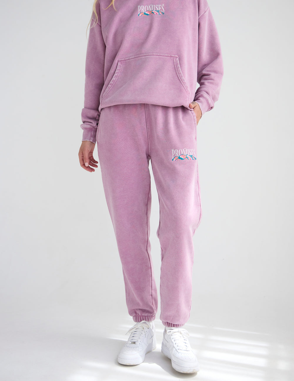 God's Promises Unisex Mauve Dusty-Rose Knit Streetwear Sweatpants